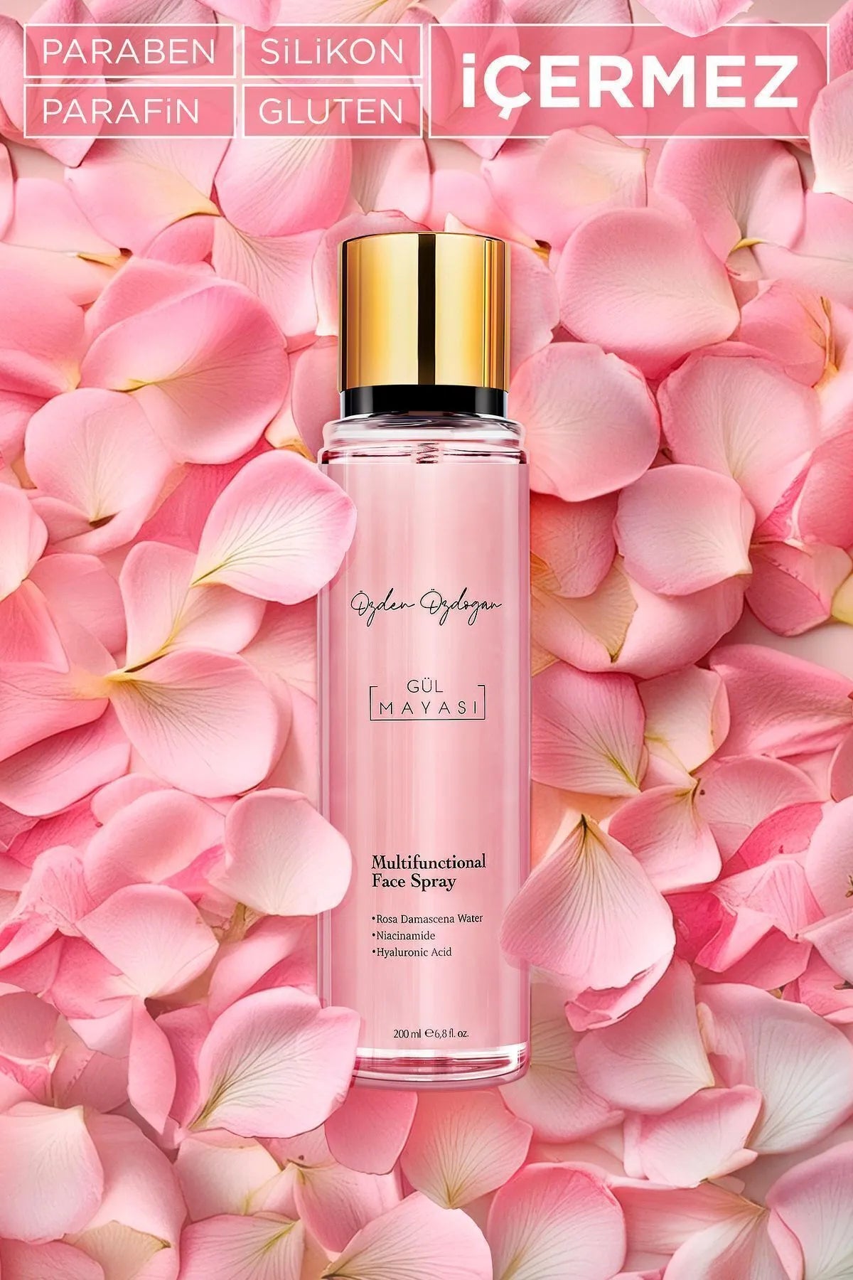 OZDEN OZDOGAN - Professional Series - Rozengist (Gül Mayasi), Poriënverstevigende Tonic, Hydraterende en Verhelderende Gezichtsspray met Rozenwater, Niacinamide en Hyaluronzuur, Voor Alle Huidtypen - 200 ml complex care